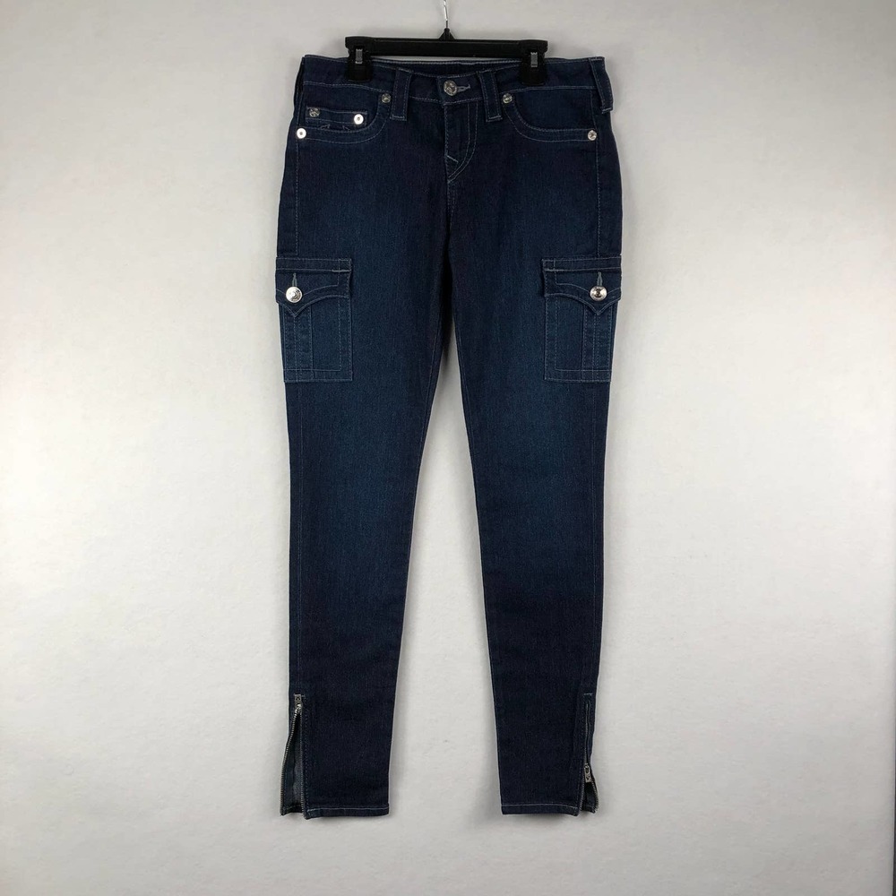 True Religion Size 27 Cargo Skinny Leggings Jeans